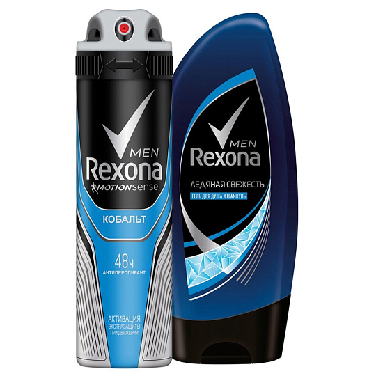 Подарочный набор Rexona Men Активная свежесть (дезодорант 150 мл + гель для душа 250 мл)