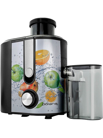Соковыжималка электрическая Polaris, PEA 0829 Fruit Fusion, 800 Вт, резервуар для сока 0.35 л, 2 скорости, 1 л