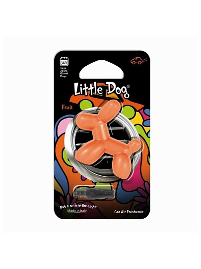 Ароматизатор в машину на дефлектор, сухой 3D, Little Joe, "DOG" Фрукты, LD009
