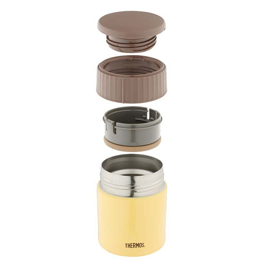 Термос для еды, нержавеющая сталь, 0.4 л, широкая горловина, Thermos, колба нержавеющая сталь, желтый, 924704