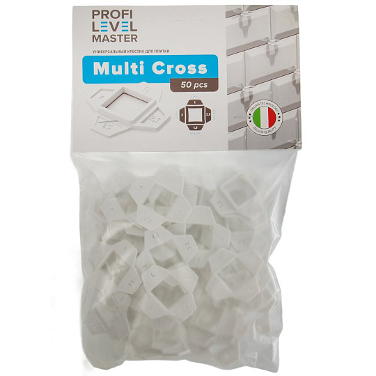 Крестики для плитки 50 шт, краб, Milti Cross, Profi Level Master, 00-00001430