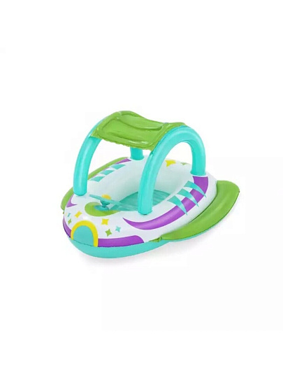 Игрушка для плавания 112х107 см, Bestway, Лодка Космический корабль, от 3 лет, 34149