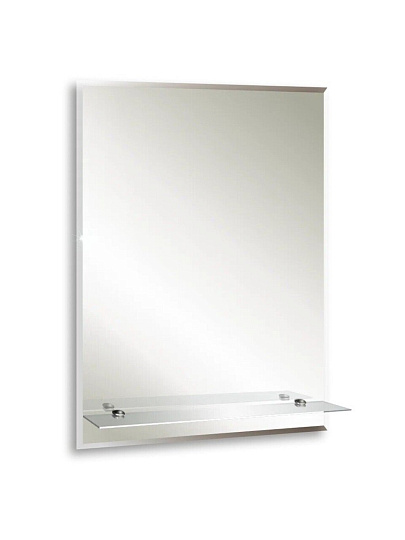 ВК Зеркало 490*680мм Модерн Люкс с полкой крепеж для подвеса издел., с фацетом 10мм 012