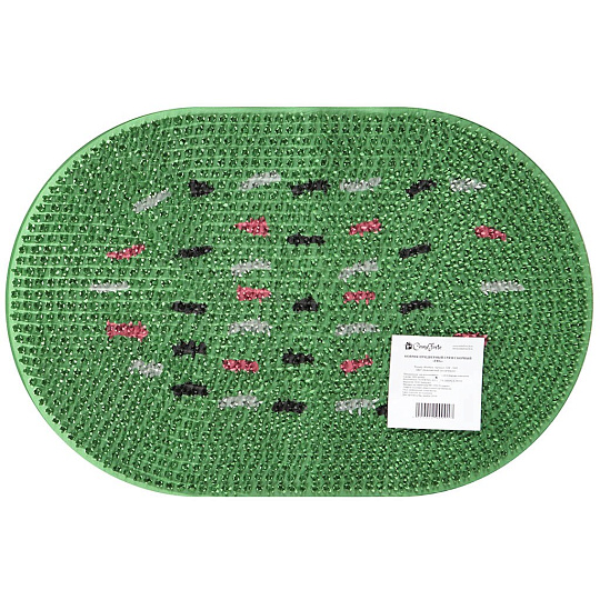 Коврик грязезащитный, 40х60 см, овальный, резина, в ассортименте, ComeForte, GМ-3002; GM-3001; GM-3004;GM-3003