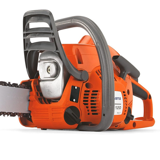 Пила цепная бензиновая, Husqvarna, 1.9 л.с., 1400 Вт, длина шины 41 см, шаг цепи 3/8 дюйм, 56 звеньев, 120 Mark II, 9678619-07