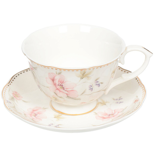 Набор чайный фарфор, 12 предметов, на 6 персон, 240 мл, Beatrix, Сан-Марино, МН001P/6, подарочная упаковка