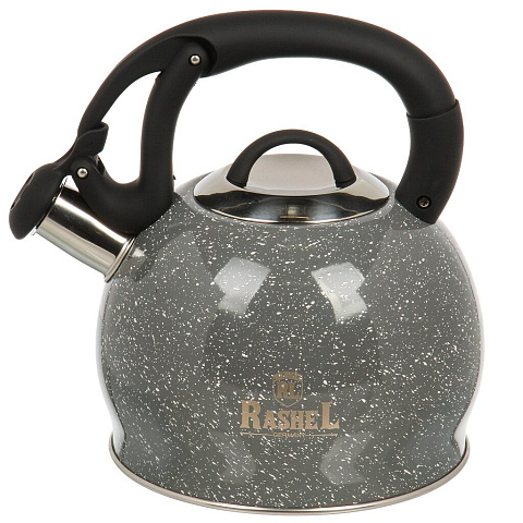 Чайник нерж, 3 л, свист, глянец, RasheL, индукц, серый, М-7530