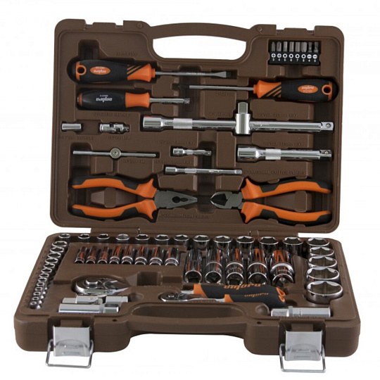 Набор слесарных инструментов Ombra, OMT 69S, 055004, 1/2", 1/4", кейс, 69 предметов