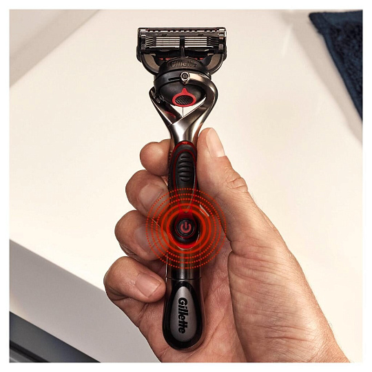 Станок для бритья Gillette, Fusion Proglide Power Flexball Red, для мужчин, 1 сменная кассета