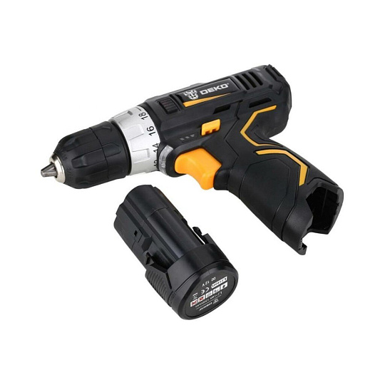 Дрель-шуруповерт аккумуляторный, Deko, GCD12DU3, 12 В, набор инструментов 193 предмета, 2х1.5 А.ч, кейс, 063-4138