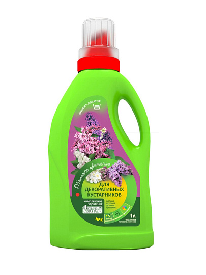Удобрение для декоративных кустарников, жидкость, 1 л, Четыре сезона