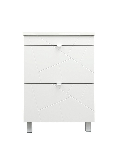 Тумба TOPPUS GOFFRE ICE 60 белый soft touch под умывальник Art 60