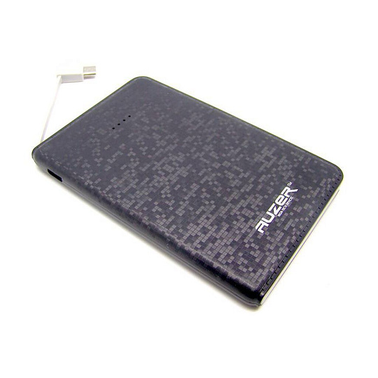 Аккумулятор внешний Auzer, 2 А, 6000 мА·ч, 2 USB, турбозарядка, черный, AP 6000 B