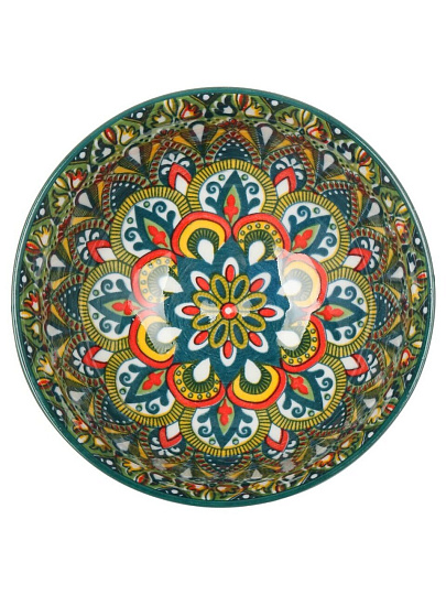 Салатник керамика, 12.5х6.5 см, 0.37 л, Самарканд, Y4-9772, зеленый