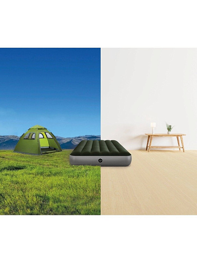 Матрас надувной Intex, 191х99х25 см, 64107, без насоса, флокированный, 136 кг