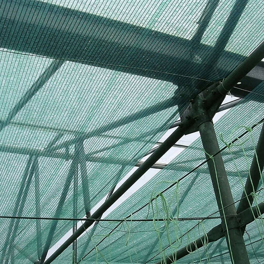 Сетка затеняющая полиэтилен, 1.5 x 10 мм, 400х5000 см, 55%, зеленая