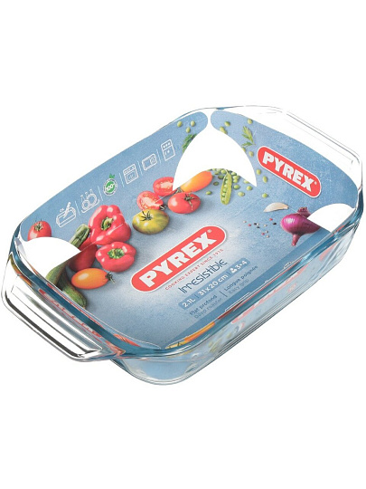 Форма для запекания стекло, 20х31 см, 2.1 л, прямоугольная, Pyrex, Irresistible, 407B000/7046