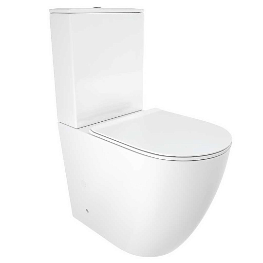 Унитаз-компакт Cerutti, Bella, горизонтальный выпуск, дюропластовое сиденье, 2 режима, мультилифт