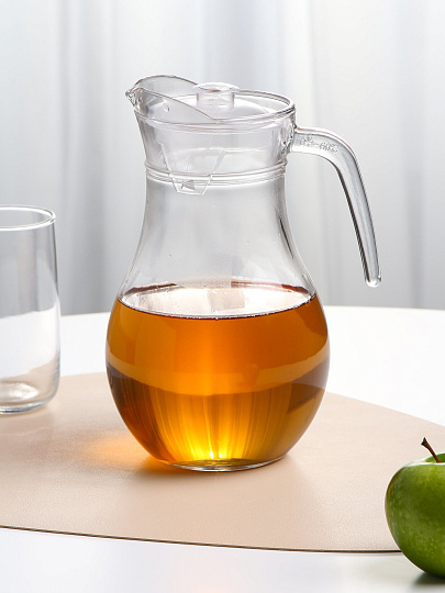 Кувшин стекло, 1.8 л, Классика, прозрач, с крышкой, Y4-11028