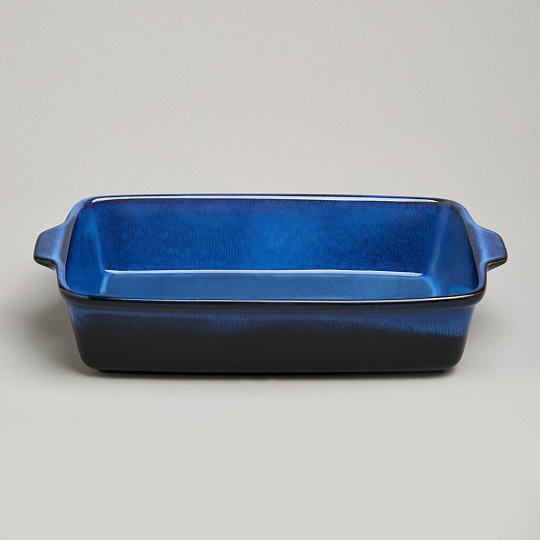 Форма для запекания керамика, 18х32х7 см, 2 л, прямоугольная, Agness, Reactive Blue, 780-130
