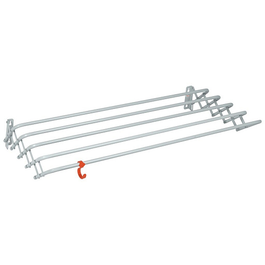 Сушилка для белья настенная, полотно 9.5 м, 91х45х16 см, складная, механизм "гармошка", 5 прутьев, 10 кг, серая, ЗМИ, Бриз-90, СН 231 С