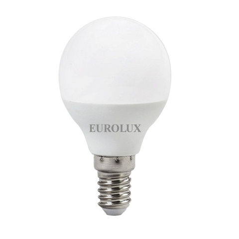 Лампа светодиодная E14, 7 Вт, 60 Вт, 220-240 В, шар, 4000 К, свет нейтральный белый, Eurolux