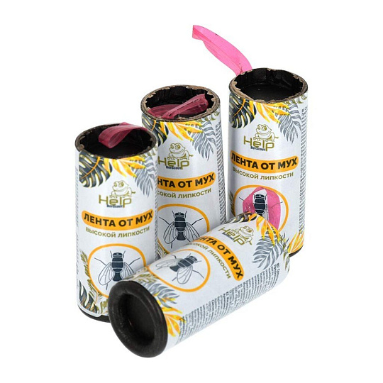 Инсектицид от мух, лента липкая, 4 шт, Help