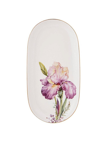 Блюдо керамика, сервировочное, овальное, 20.5 см, Irises, Lefard, 590-339