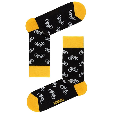 Носки для мужчин, хлопок, Diwari, Happy Велосипед, 057, черный-желтые, р. 29, 17С-151СП