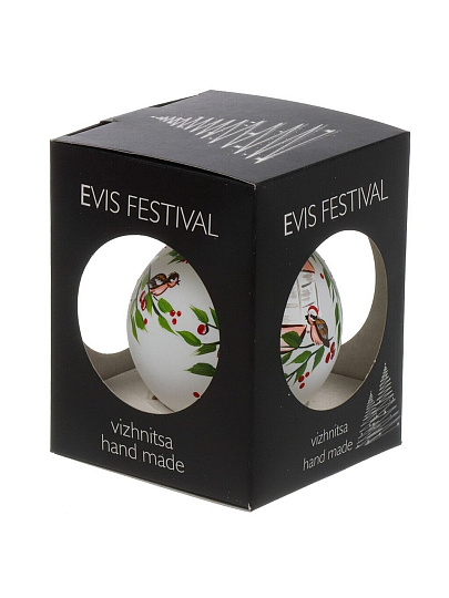 Елочное украшение Evis, Шарик, 8 см, с ручной росписью, 16 03 038 08