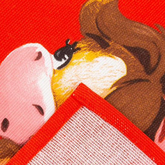 Полотенце кухонное вафельное, 35х60 см, 160 г/м2, 100% хлопок, Доляна, Любви в Новом Году, Россия, 5059197