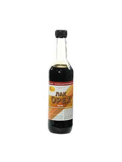 Лак НовБытХим, ХВ-784, полуглянцевый, перхлорвиниловый, орех, для внутренних и наружных работ, 0.5 л