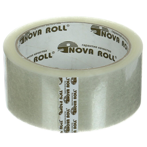 Скотч 48 мм, прозрачный, основа полипропиленовая, 40 м, Nova Roll, 0120-222Х/0116-113Х