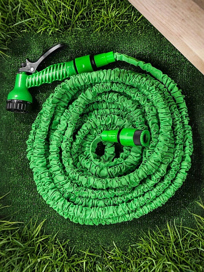 Шланг поливочный, растягивающийся, Grandy, Expandable, латекс, от 7.5 до 22.5 м, с пистолетом, BT002