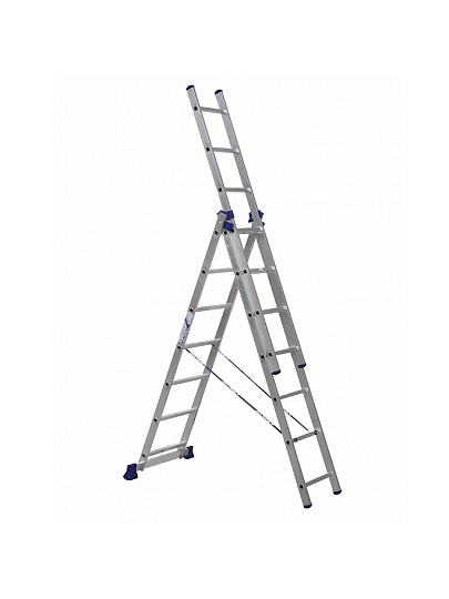 Лестница 3 секции, 10 ступеней, алюминий, 6.46 м, 150 кг, Alumet, 5310