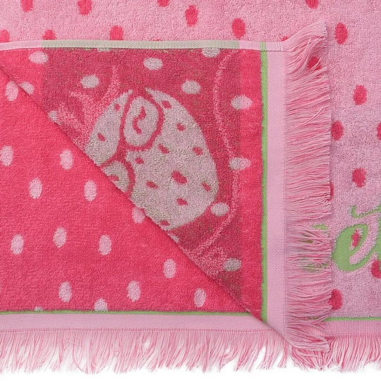 Полотенце банное 50х90 см, 100% хлопок, 460 г/м2, Sweet strawberry 10000, Cleanelly, розовое, Россия