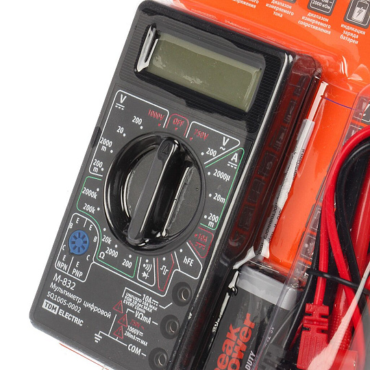 Мультиметр цифровой TDM Electric, Мастер Электрик М-832, SQ1005-0002