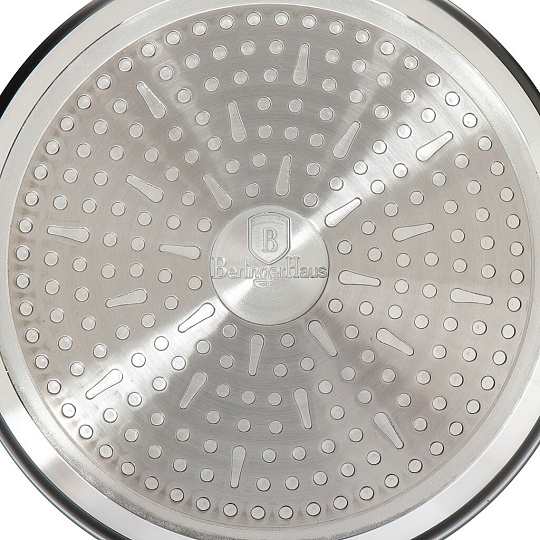 Набор посуды из алюминия Berlinger Haus Forest Line 1534-ВН (кастрюли с крышками, сковорода, сотейник, подставка), 5 предметов