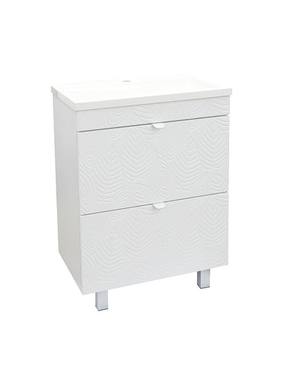 Тумба TOPPUS GOFFRE FLORA 60 белый soft touch под умывальник Art 60