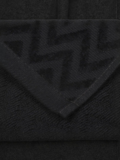 Полотенце кухонное махровое, 30х30 см, 450 г/м2, 100% хлопок, Silvano, Navy, черное, Узбекистан