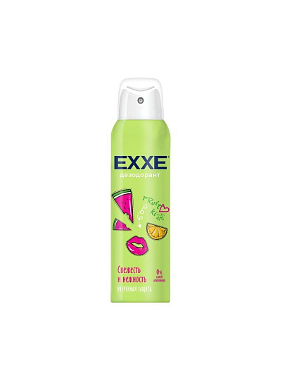 Дезодорант Exxe, Fruit kiss, Свежесть и нежность, для женщин, спрей, 150 мл