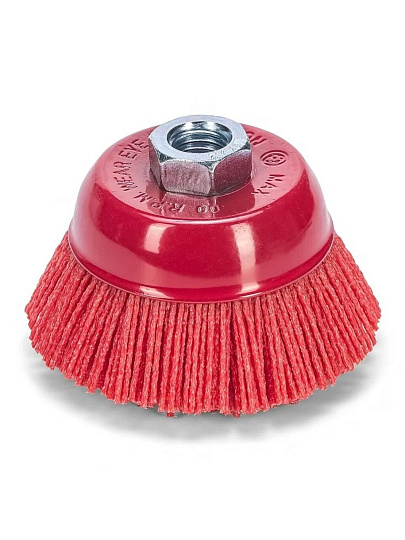 Щетка для УШМ Росомаха, 75 мм, чашка, нейлоновый ворс, 910075