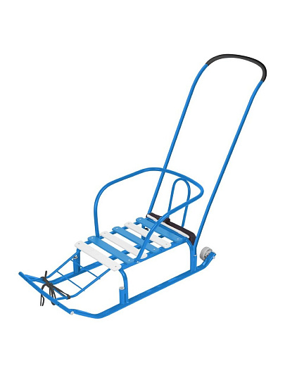 Санки Тимка 5 Комфорт+, Т5К+/Г, переставная ручка, ремень безопасности, колеса на полозьях, 25 кг, спинка, Nika