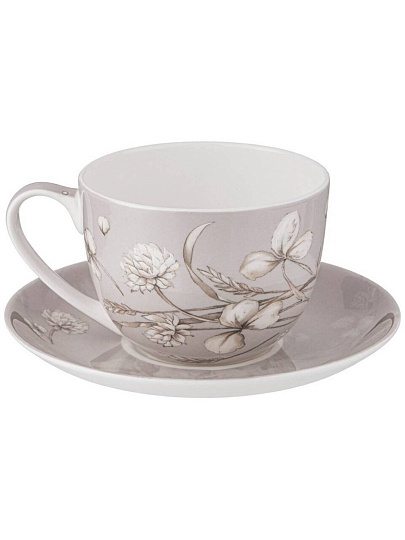 Чайная пара фарфор, 2 предмета, на 1 персону, 330 мл, Lefard, White Flower, 415-2136