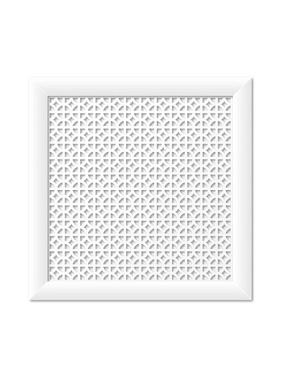 Экран для радиатора, МДФ, 600х600 мм, белый, Сусанна, Стильный Дом