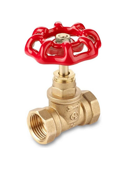 Вентиль для воды, 3/4", г-г, красный, AquaLink