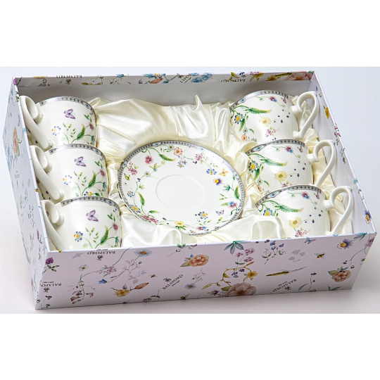 Набор чайный фарфор, 12 предметов, на 6 персон, 250 мл, Balsford, Мануэла, 181-44001, подарочная упаковка