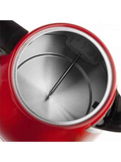 Чайник электрический Brayer, 1007BR-RD, Strix, красный, 1.7 л, 2200 Вт, скрытый нагревательный элемент, нержавеющая сталь