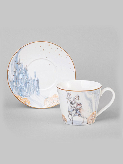 Чайная пара фарфор, 2 предмета, на 1 персону, 300 мл, Lefard, Снежная королева, 590-623