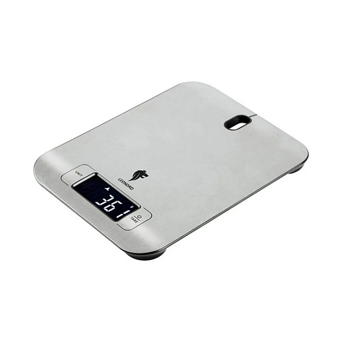 Весы кухонные электронные, металл, Leonord, LE-1705, платформа, точность 1 г, до 5 кг, LCD-дисплей, серые, 105021